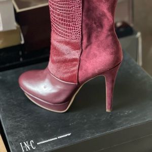 Short boots leather nd suede